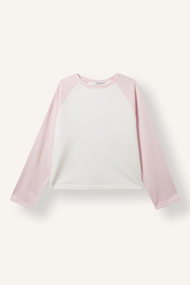 Loose Fit Crew Neck Raglan Long Sleeve Basic T-Shirt I8200Ax26Au
