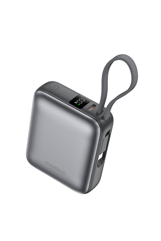 Mini Power Bank 10000mAh 35W Fast Charging, Compact Portable Charger for Phones, Gray B832