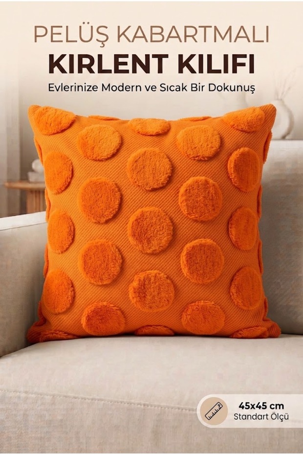Throw Pillow Cover Decorative Pillowcase 45X45 cm Plush Embossed Throw Pillow Cover