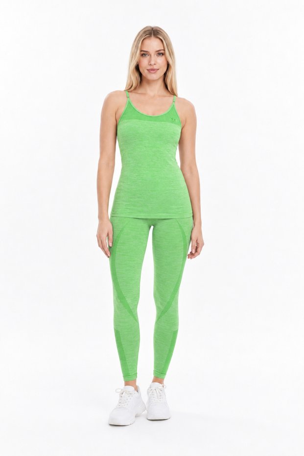 Women's Seamless Seamless Sports Set Gatherer Fitness Athlete Leggings Bottom Top Stretchy Sports Set
