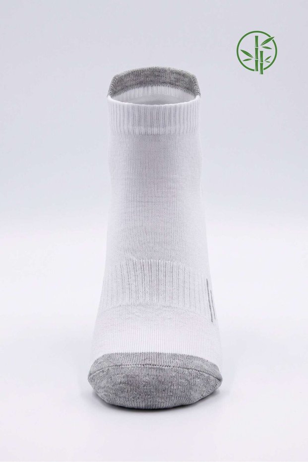 Men's White Seamless Bambo Booties Socks