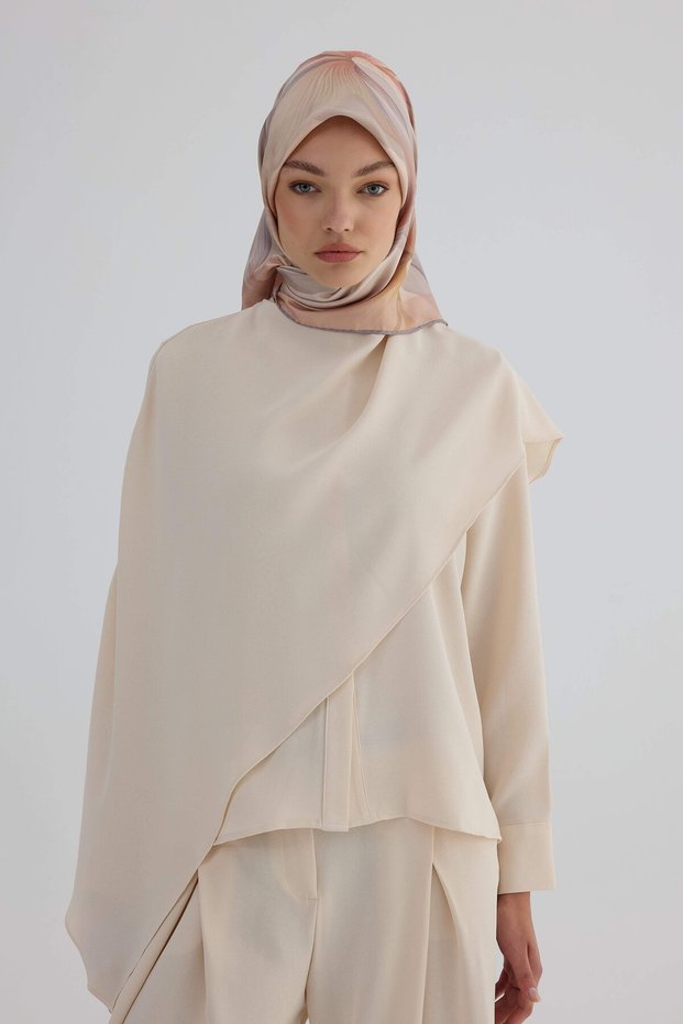 Twill Silk Scarf 53003 Cream