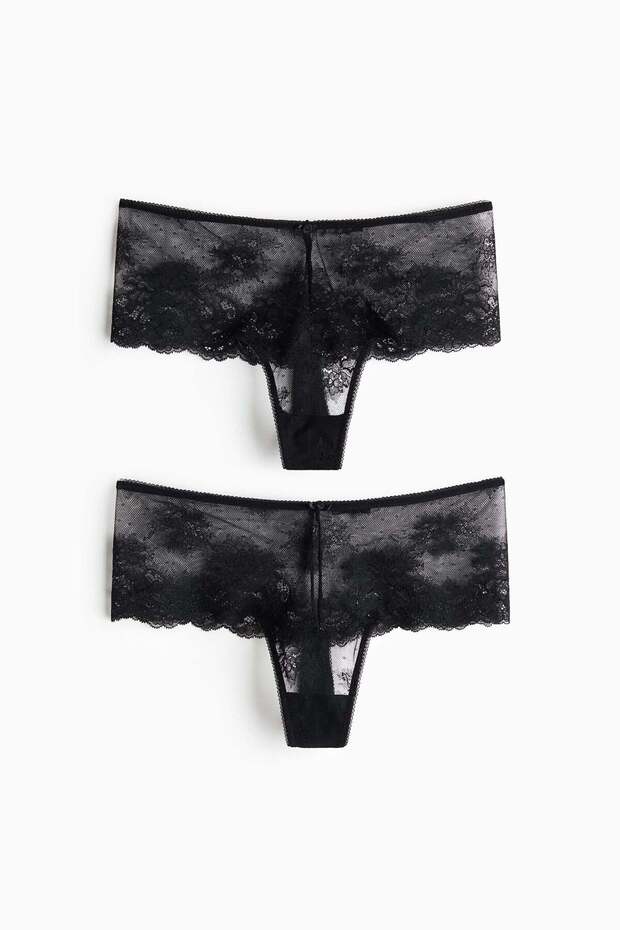 2-pack lace thong briefs