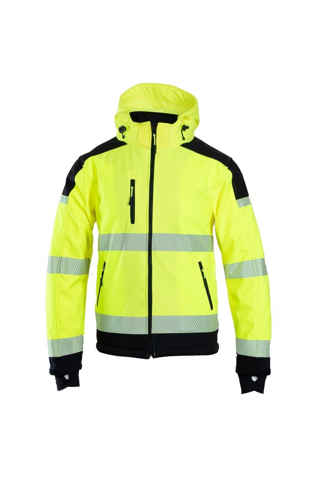 Jachetă softshell galben reflectorizant BF010 Flash r.S