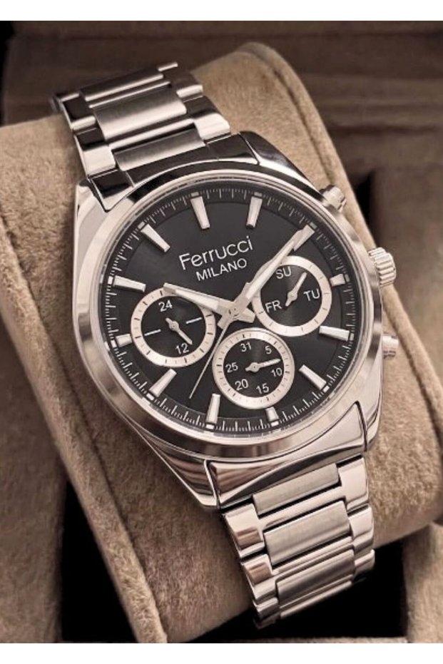 Men's Functional Metal Steel Cord Wristwatch with 2 Year Warranty