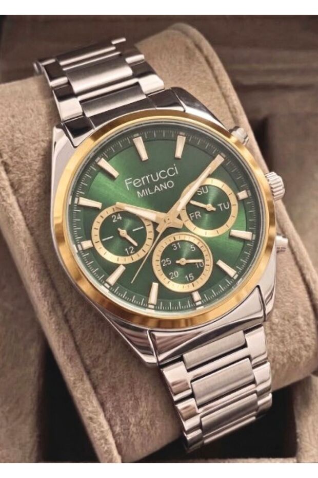 Men's Functional Metal Steel Cord Wristwatch with 2 Year Warranty