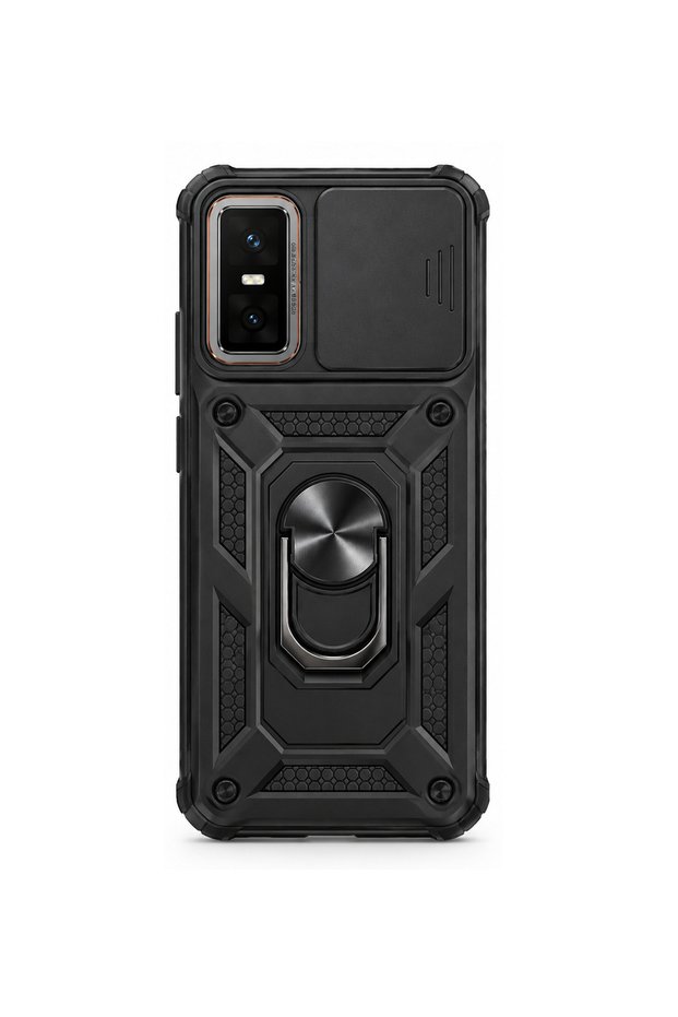 Glide Series Compatible Case for Infinix Gt 30 Pro with Sliding Camera Protection and Ring Stand