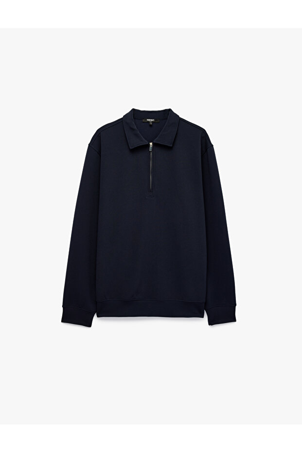 Regular Fit Long Sleeve Half Zip Sweatshirt