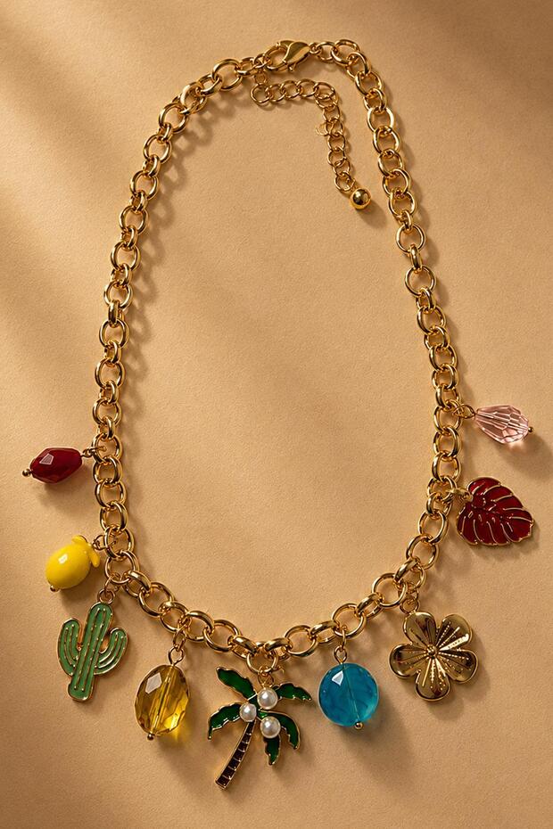 Coral and Sea Themed Charm Pendant Necklace for Women