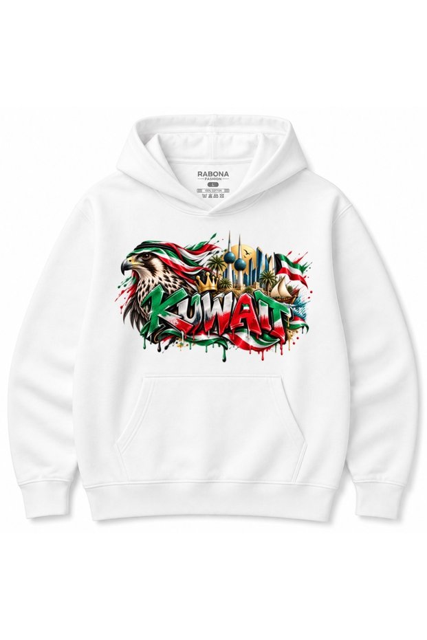 Kuwait Falcon Capital Heritage Skyline Graphic Hoodie