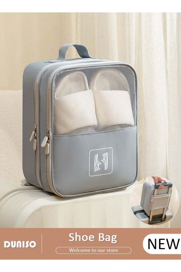 Shoe Bag for Travel Holds 4 Pair of Shoes, Shoe Organizer Storage Pouch for Packing with Zipper for Men and Women, Travel and Daily Use for Flying Carry on Luggage Travel Accessories