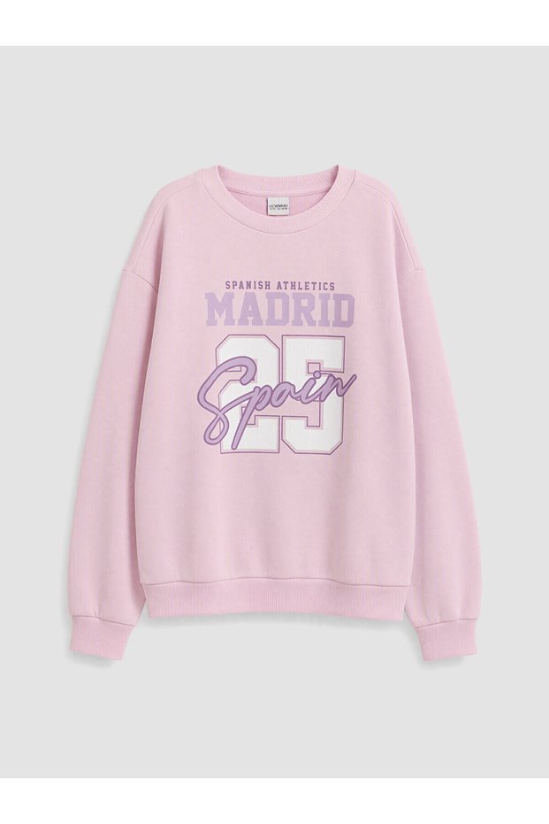 Two Mt Shop Quality Lcw Kids Pink Printed Girls' Sweatshirt