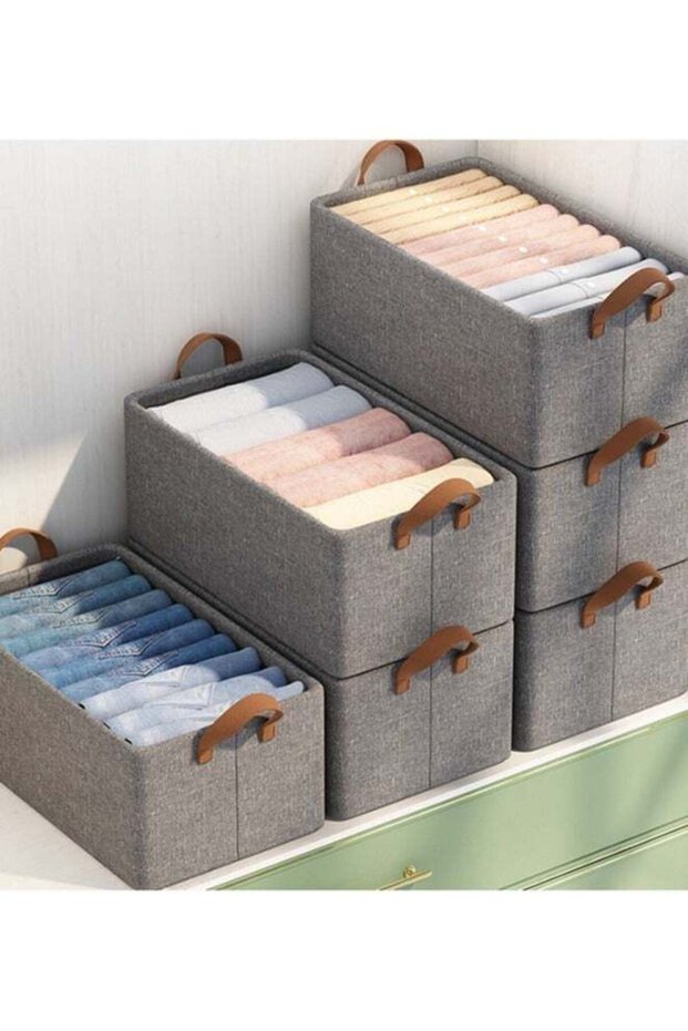 6-Piece Foldable Organizer,Large Capacity Clothes Organization With Reinforced Handle