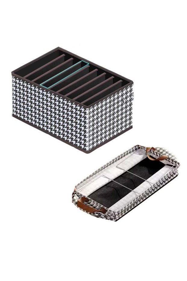 Foldable Fabric Storage Box with Steel Handle 44cm x 30cm x 20cm