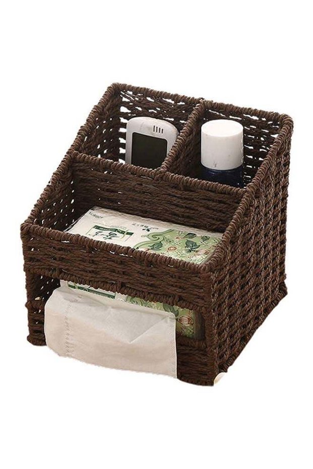 Multi Functional Nordic Organizer Storage Box Dark Brown
