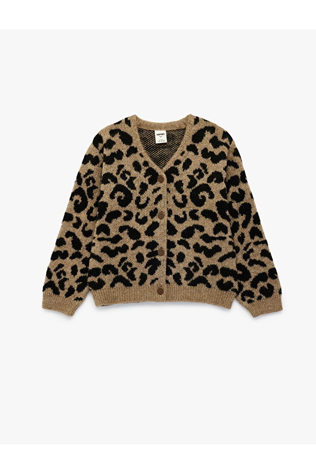 Buttoned V-Neck Long Sleeve Knitwear Cardigan