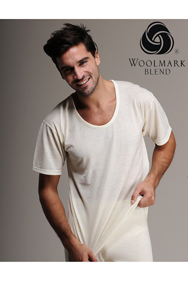 Men's Thin Wool Thermal Short Sleeve (Sweat Absorbent) Hsy-601