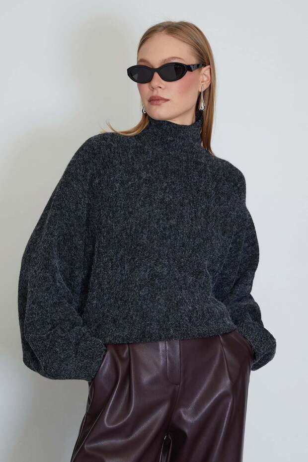 Bat Sleeve Turtleneck Casual Knitwear Sweater