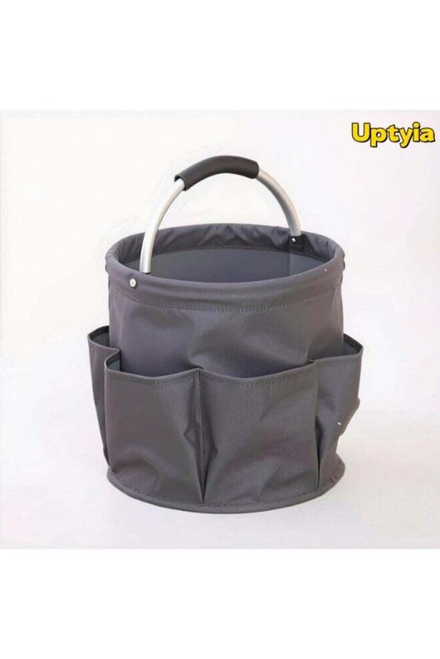 Uptyia Multi-Purpose Foldable Storage Bucket, Aluminum Handle Dual Style Waterproof Caddy for Camping Picnic Travel Baby Bathroom