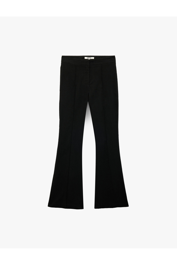 Viscose Blended Slim Fit Flared Trousers