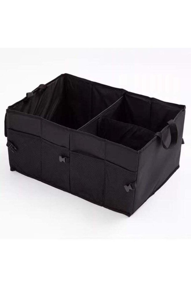 Trunk Organizer Car Basket Storage Tote Organizer Multi Compartment Foldable Snack Bins for Car SUV Sedan