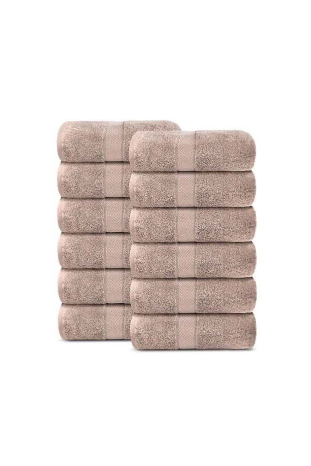 100% Combed Cotton 600 GSM Face towel (12 Pack, 33 x 33 cms) - Highly Absorbent Quick Dry and Soft