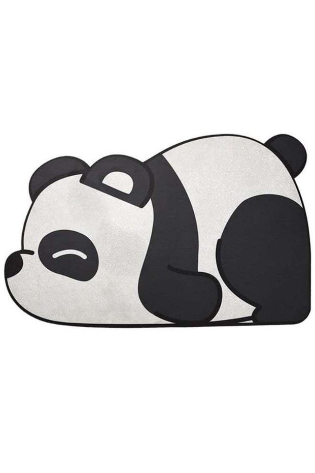 Cute Panda Bathroom Rugs, Super Absorbent, Quick Dry Diatom Ooze Bath Mat with Natural Rubber, Easy