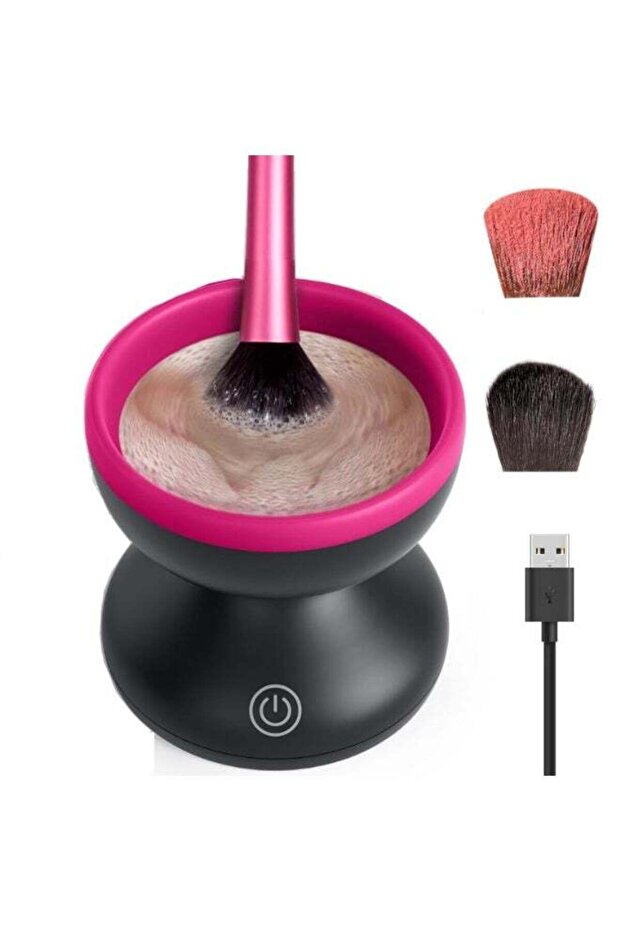 Electric Makeup Brush Cleaner Machine, Portable USB Automatic Cosmetic Brush Washer for All Size Ma