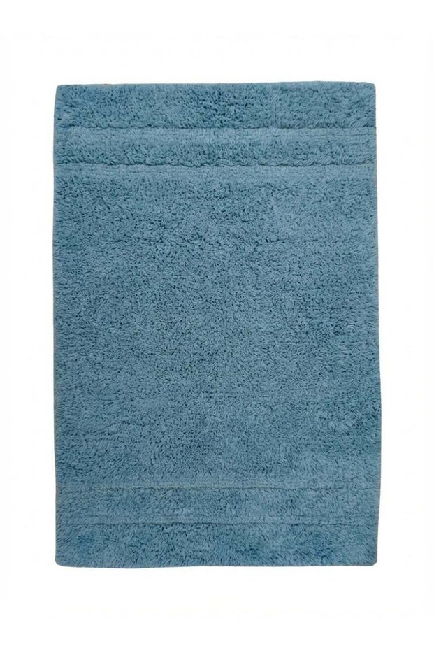 50 x 80 cm Pure Tufted Cotton Bathmat in Sky Blue for Luxurious Comfort with Anti Skid Spray Backin