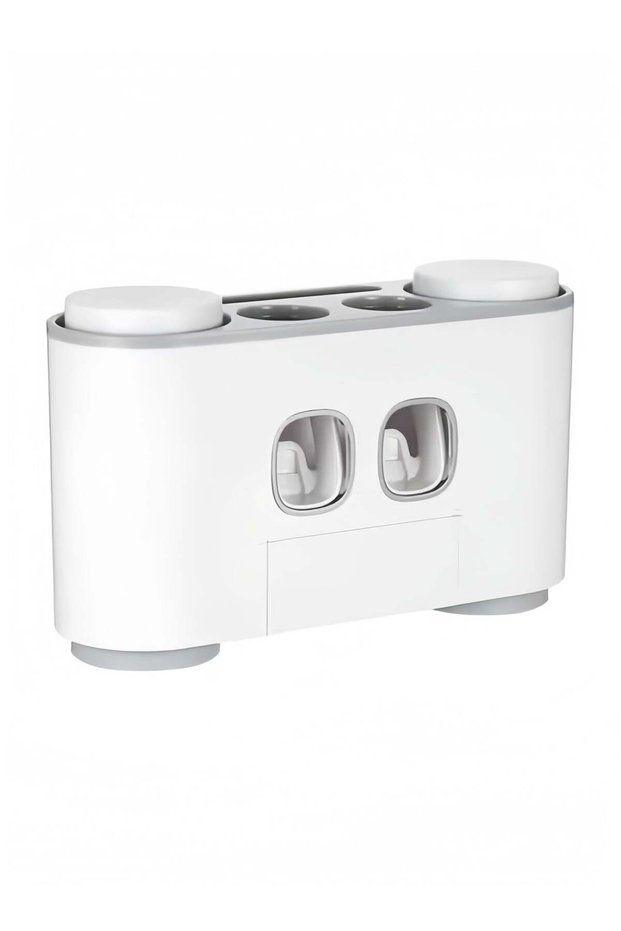 Toothbrush Holder Wall Mounted for Bathroom, Multi-Functional Toothbrush and Toothpaste Dispenser,