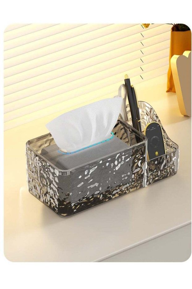 Tissue Box Rectangle, With Storage Compartment, Glacier Pattern Tissue Box, Creative Ins Style Tiss