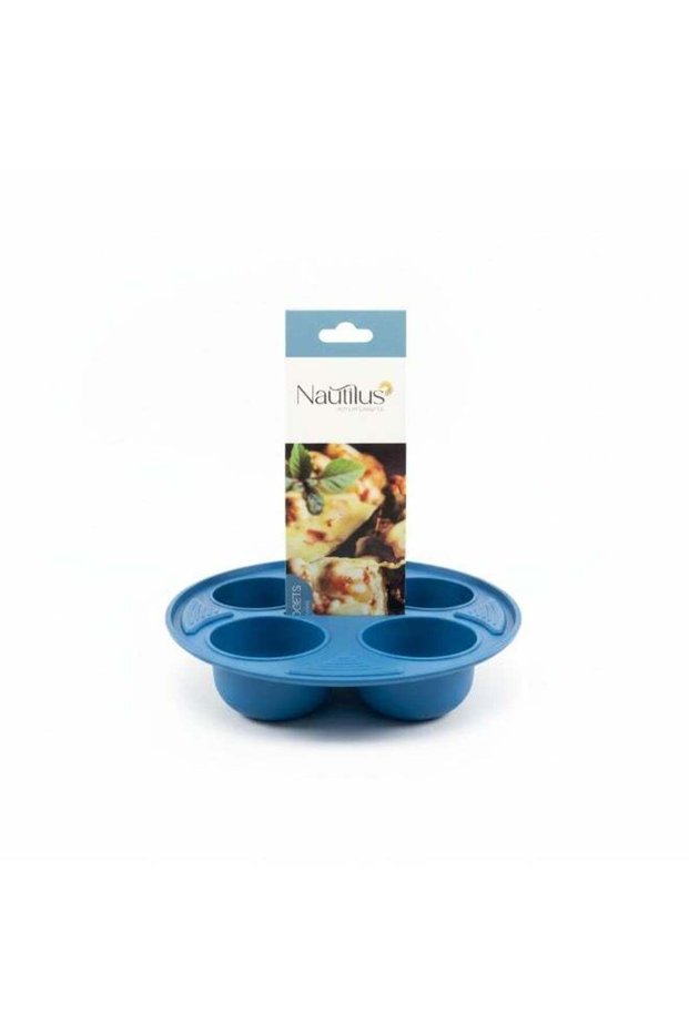 Nautilus Premium Silicone Cake Mould - 4 Cavity Round Baking Pan