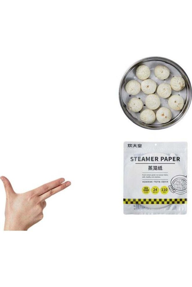 Chuidahuang Steamer Paper, Bun Liner, Steamed Bun Paper, Steamed Bun Liner, Disposable, 110 Pieces,
