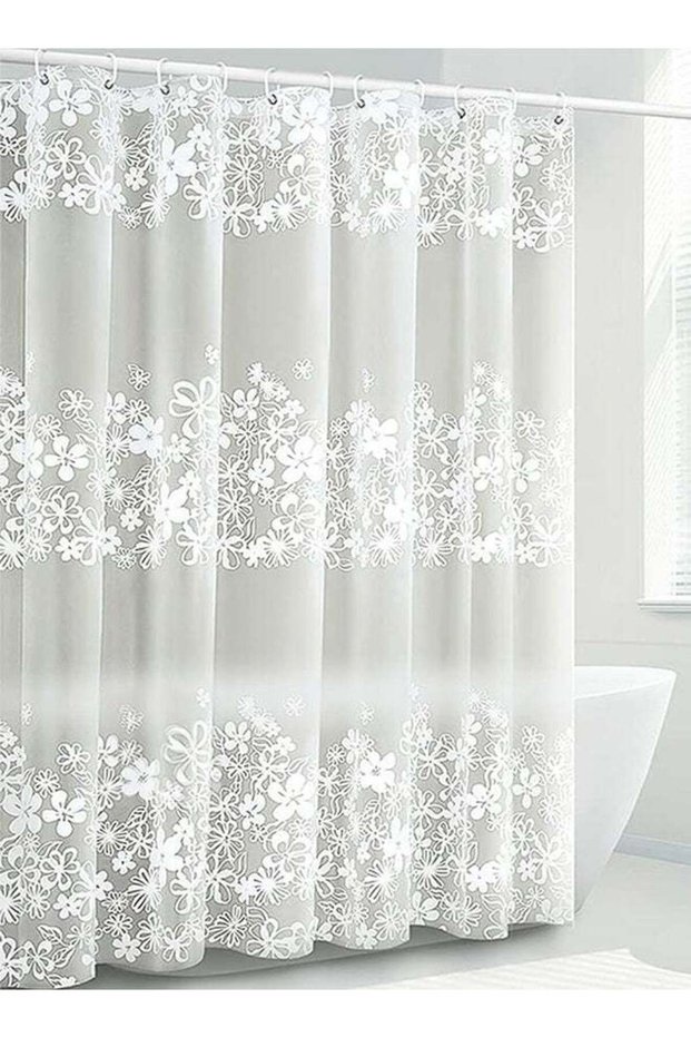 Printing Waterproof Shower Curtain, Washable Shower Curtain for Bathroom and Bath Tub,180x200cm wit