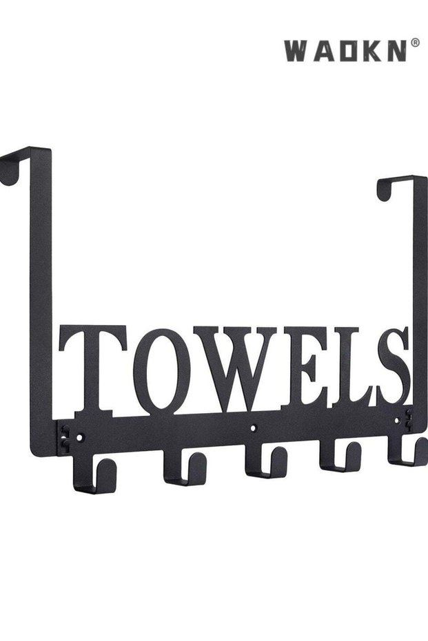 Hooks for Bathroom, Iron TOWELS hook，No need to punch holes in the clothes hook behind the door，Tow