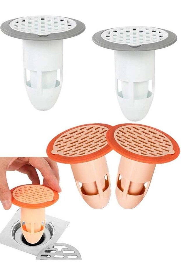 4 Pcs Silicone Drain Pipe Seal Plugs Floor Drain Core Sealing Inserts with Backflow Prevention for