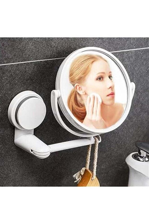 Wall Mounted Makeup Mirror 5.9 inches DoubleSide Makeup Mirror with 1X 3X Magnification Swivel Exte