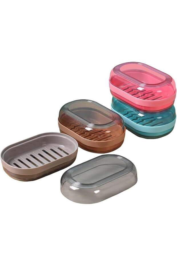 2 Pcs Soap Box, Soap Savers Case, Portable Translucent Leak Proof Storage Soap Box for Home, Bathro