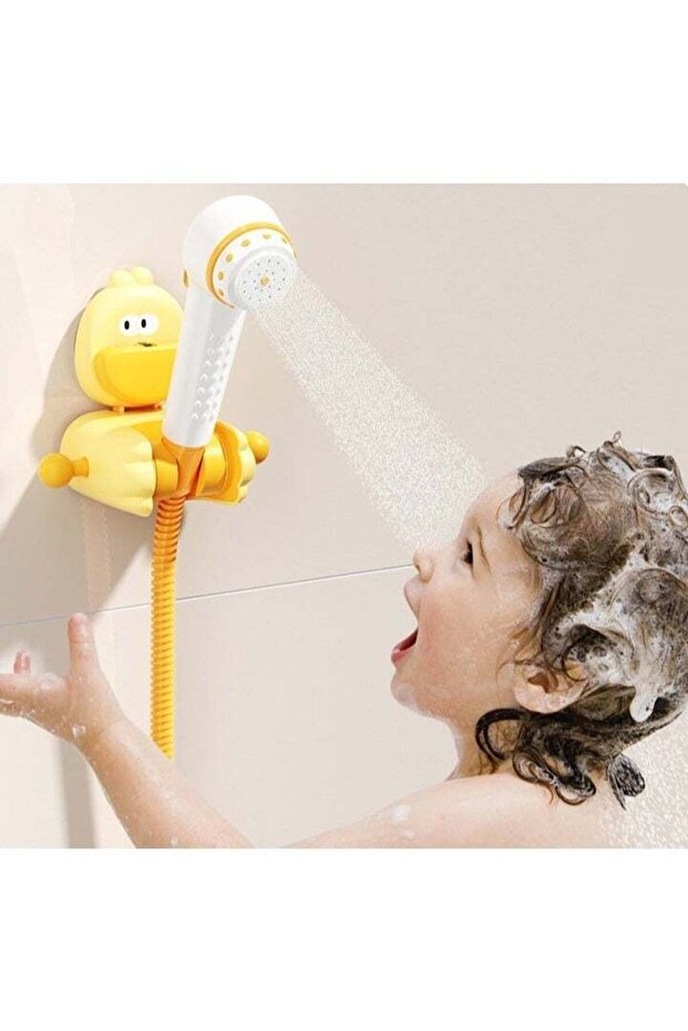 Duck Suction Shower Holder – No Drill Bathroom Mount With Adjustable Kids Spray Bracket | Strong AB