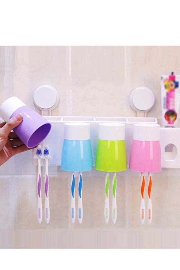 Tooth Brush Holder, Wall Mounted Breathable Durable Toothbrush Organizer Large Space Storage for Ho