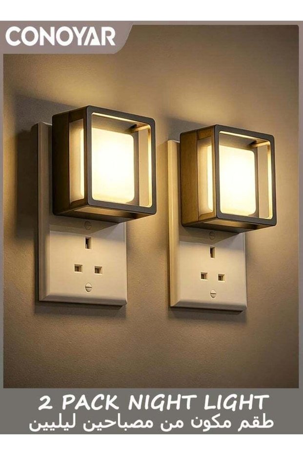 LED Night Light, 60LM Plug in Wall Light with Dusk to Dawn Sensor, Dimmable Night Light for Bedroom