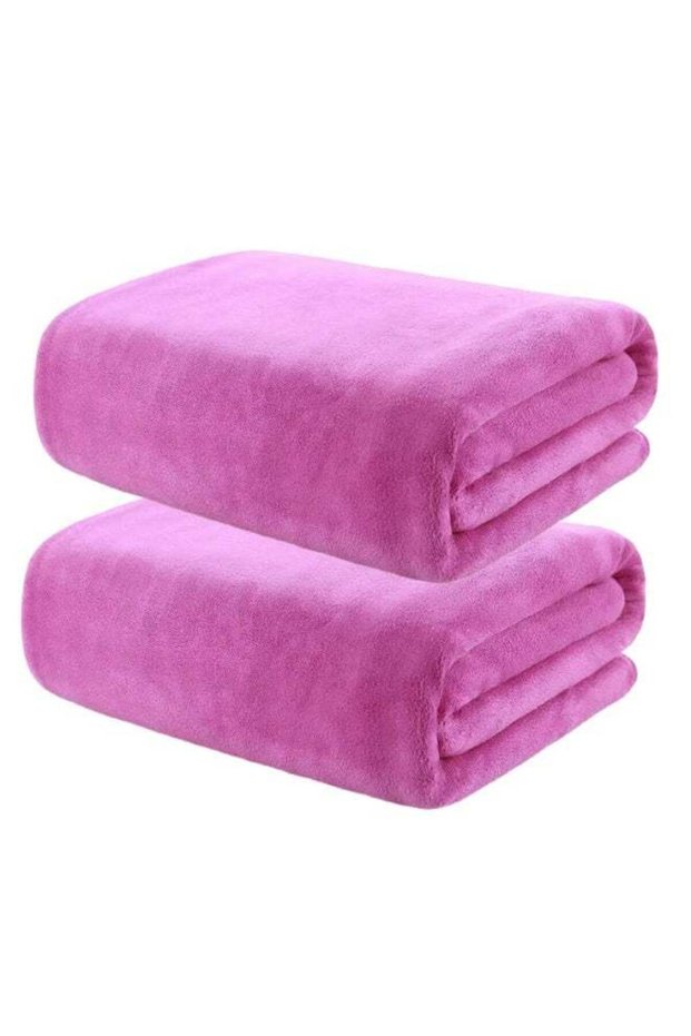 2-Pc Over-Sized Pool Towel 100x200cm Microfiber Extra Large Bath Sheet Beach Towel Yoga Towel Spa T