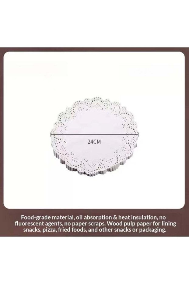 140PCS Round Paper Doilies, Food Grade Lace Paper Liners, Oil Absorbing & Heat Resistant Disposable