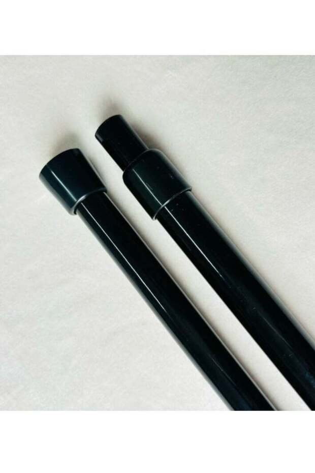 Adjustable Tension Pole 40-70cm - Black | No Drill Shower Curtain Rod & Closet Organizer | Heavy Du