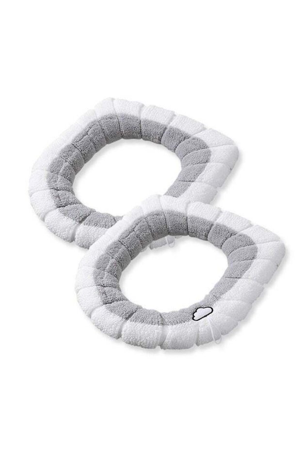 Plush Toilet Pad Toilet Seat Cover with Carrying Handle Set of 2