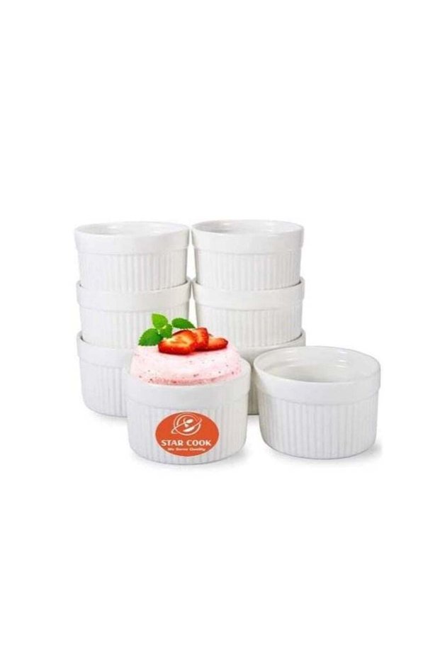 Star Cook 6 oz Ramekins for Creme Brulee Porcelain Ramekins Oven Safe, Classic Style Ramekins for B