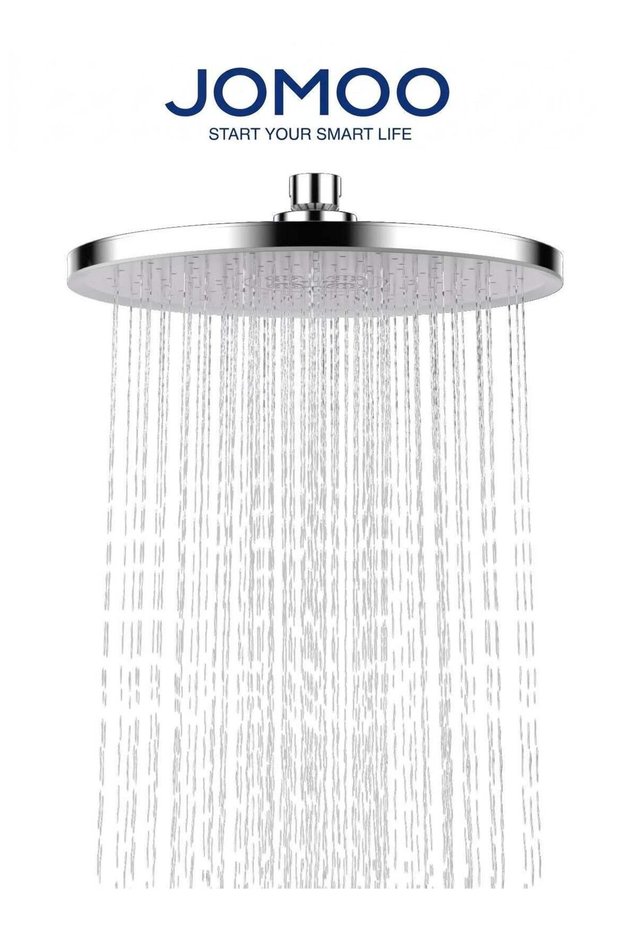 Rain Fixed Shower Head, Round-Shaped Adjustable Angle High Pressure Showers with Swivel Brass Ball