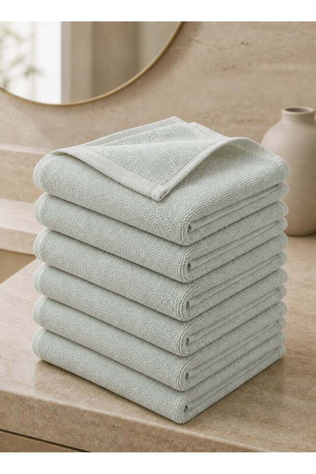 6-Piece Pure Cotton Towel Set 100% Turkish Genuine Cotton 30x60cm washing Thick Face Towels Cotton