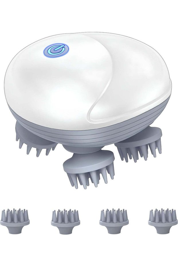MOMENT Smart Scalp Massager for Men Women, Handheld Cat Dog Pet Head Massager with 3 Speeds, Waterp