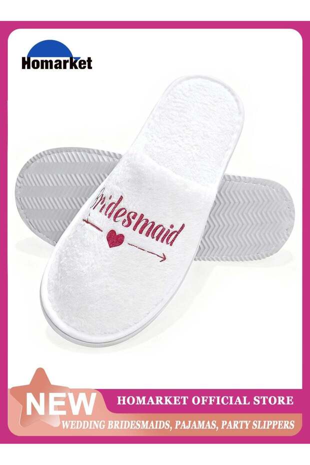 Bridesmaid Slippers Disposable Wedding Bride Slippers Bulk Bridesmaid Gifts for Wedding Day Bridal